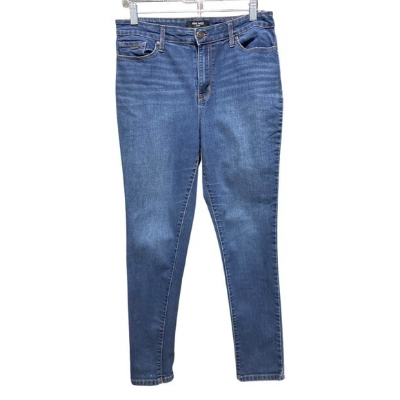 NINE WEST CIGARETTE High Rise Skinny Blue Jeans size10.       3 - Picture 1 of 5